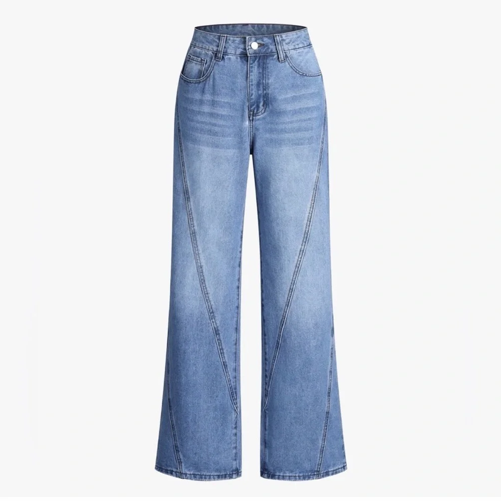 Commense Vintage Denim Straight Leg Pants - Picture 2 of 14